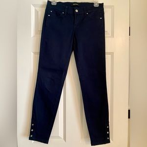 White House Black Market Navy Blue Skimmer Pants
